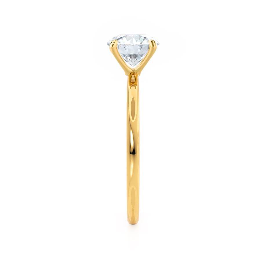 ORCHID - Radiant Natural Diamond 18k Yellow Gold Solitaire