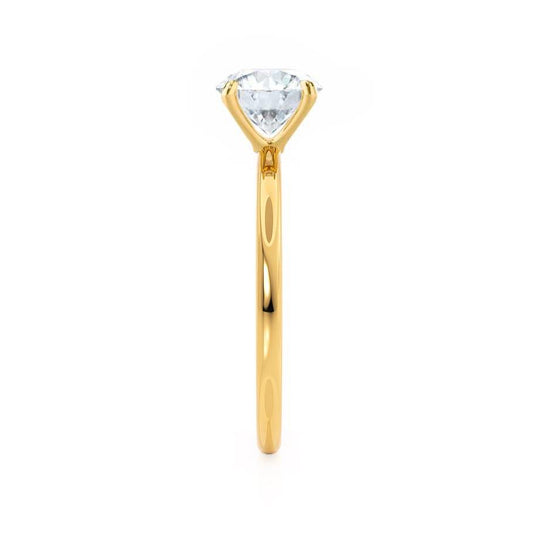 ORCHID - Radiant Natural Diamond 18k Yellow Gold Solitaire