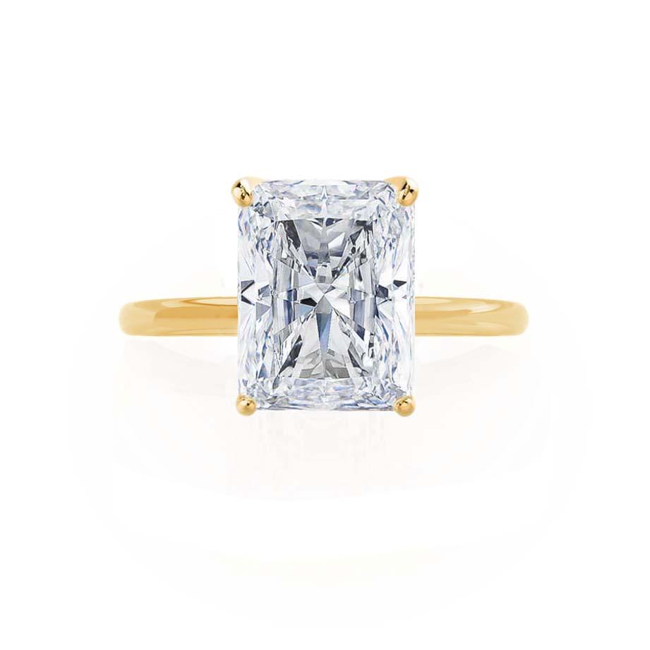 ORCHID - Radiant Natural Diamond 18k Yellow Gold Solitaire