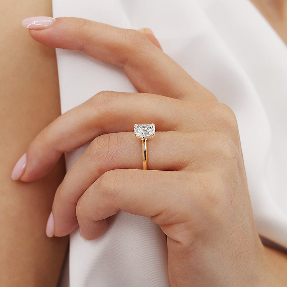 ORCHID - Radiant Natural Diamond Platinum Solitaire