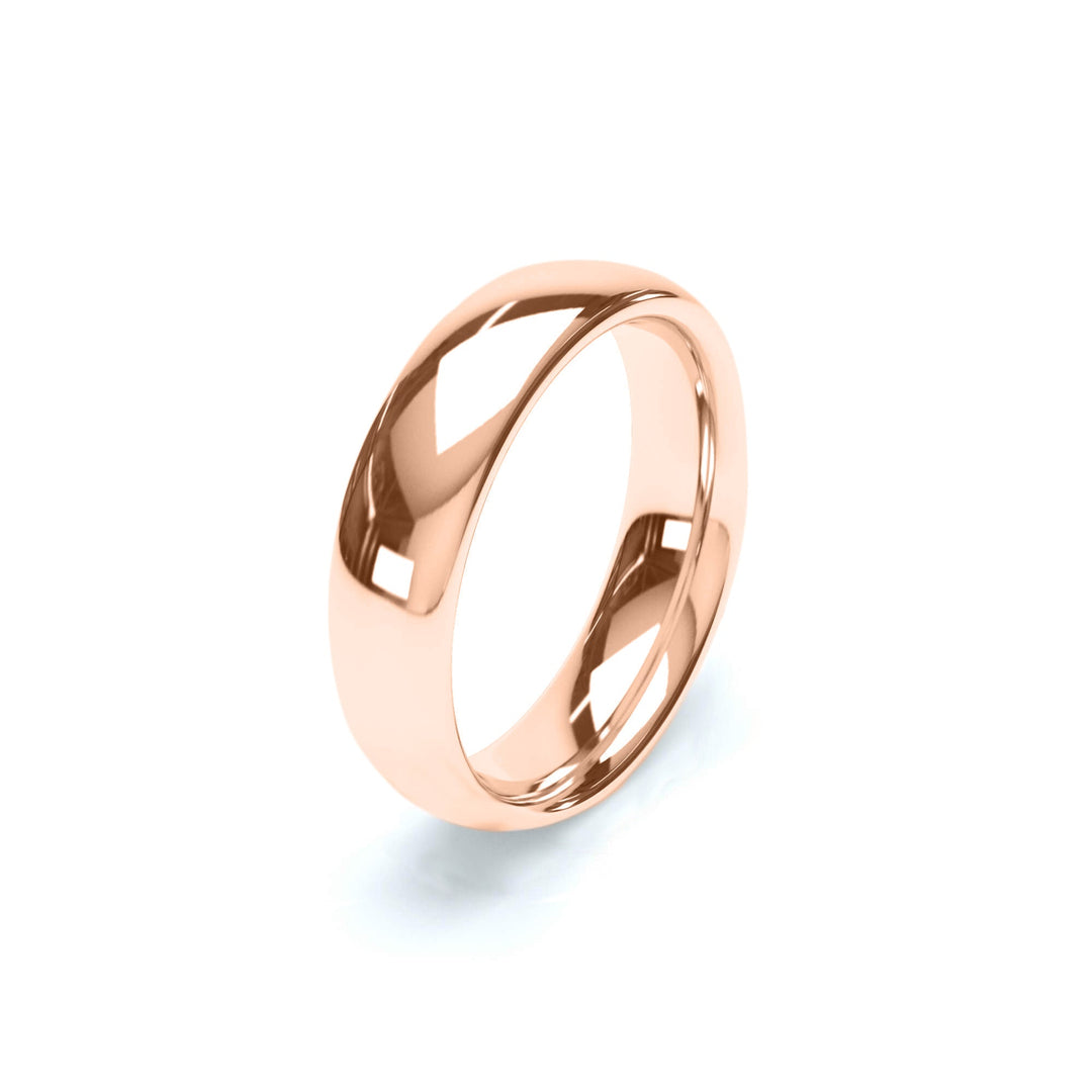 ATLAS — Oval Profile Wedding Band in 18k Rose Gold