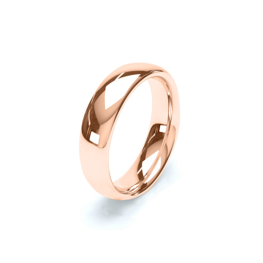 ATLAS — Oval Profile Wedding Band in 18k Rose Gold