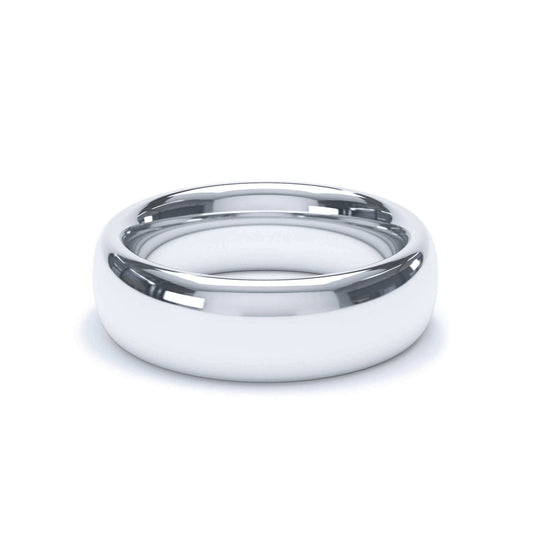 HELIOS — Regular Court Wedding Band in 18k White Gold