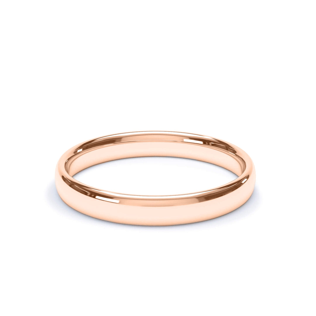 ATLAS — Oval Profile Wedding Band in 18k Rose Gold
