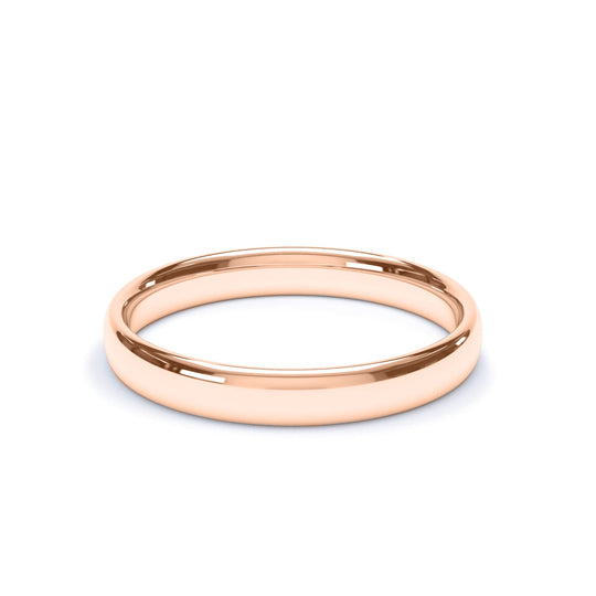 ATLAS — Oval Profile Wedding Band in 18k Rose Gold