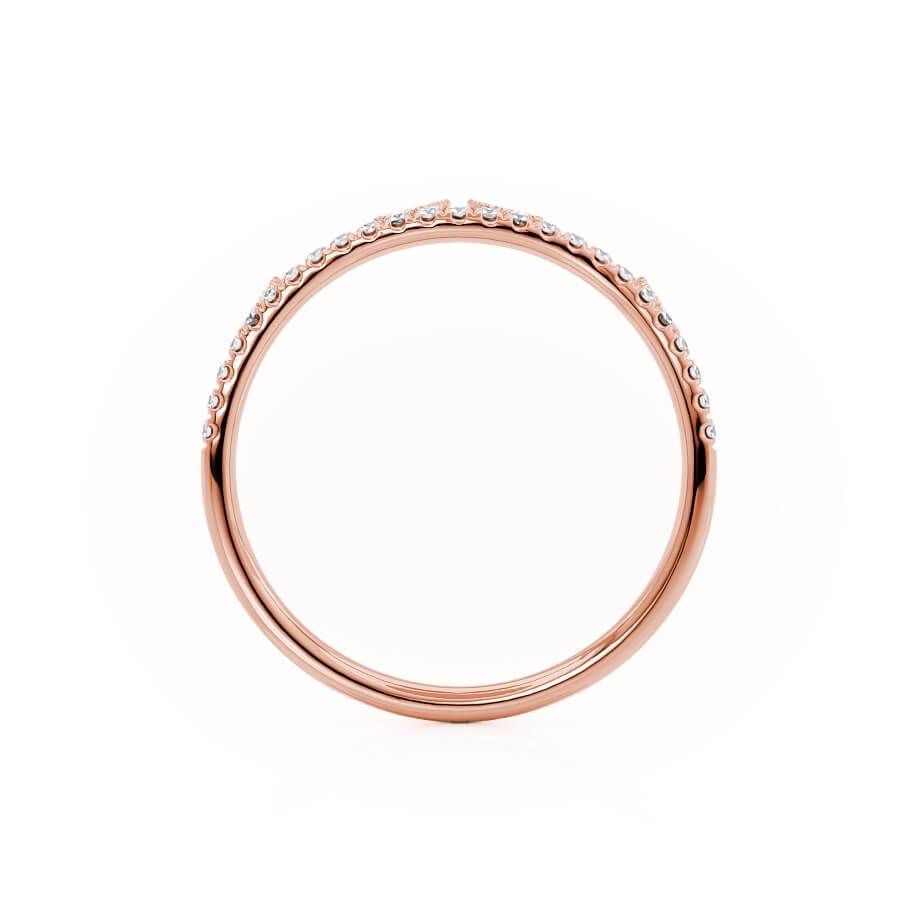 CELESTE — Marquise Pavé Eternity Wedding Band in 18k Rose Gold