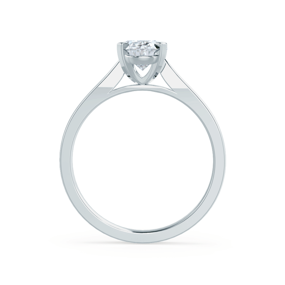 TULIP - Oval Natural Diamond 950 Platinum Solitaire