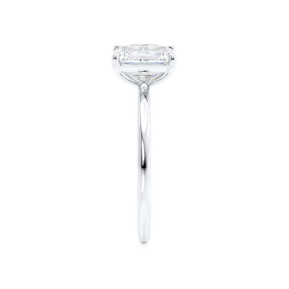 TWINFLOWER - Toi Et Moi Lab Diamond Emerald & Pear Cut Ring 18k White Gold