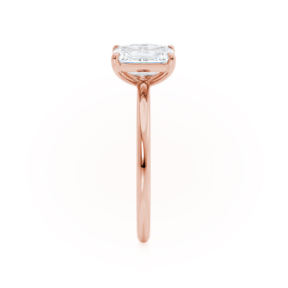 TWINFLOWER - Toi Et Moi Lab Diamond Emerald & Pear Cut Ring 18k Rose Gold