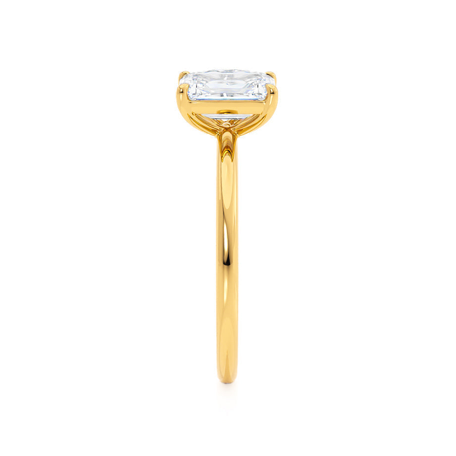TWINFLOWER - Toi Et Moi Lab Diamond Emerald & Pear Cut Ring 18k Yellow Gold