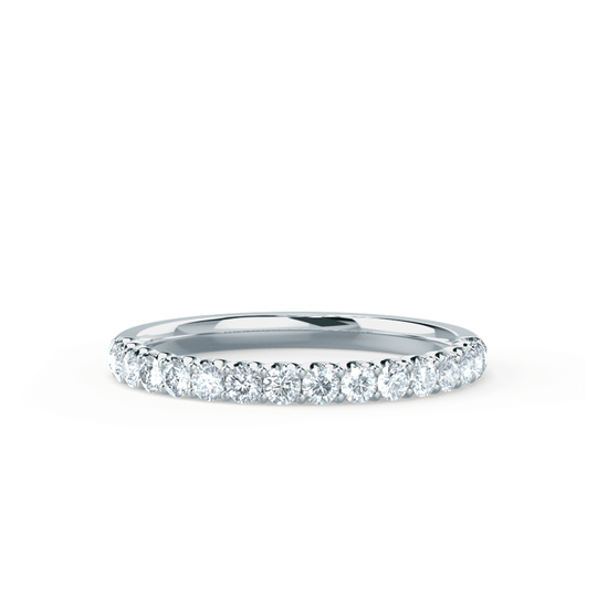 NOVA — Brilliant Round Pavé Eternity Wedding Band in 950 Platinum