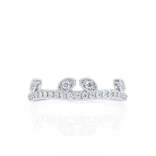 CELESTE — Marquise Pavé Eternity Wedding Band in Platinum 950