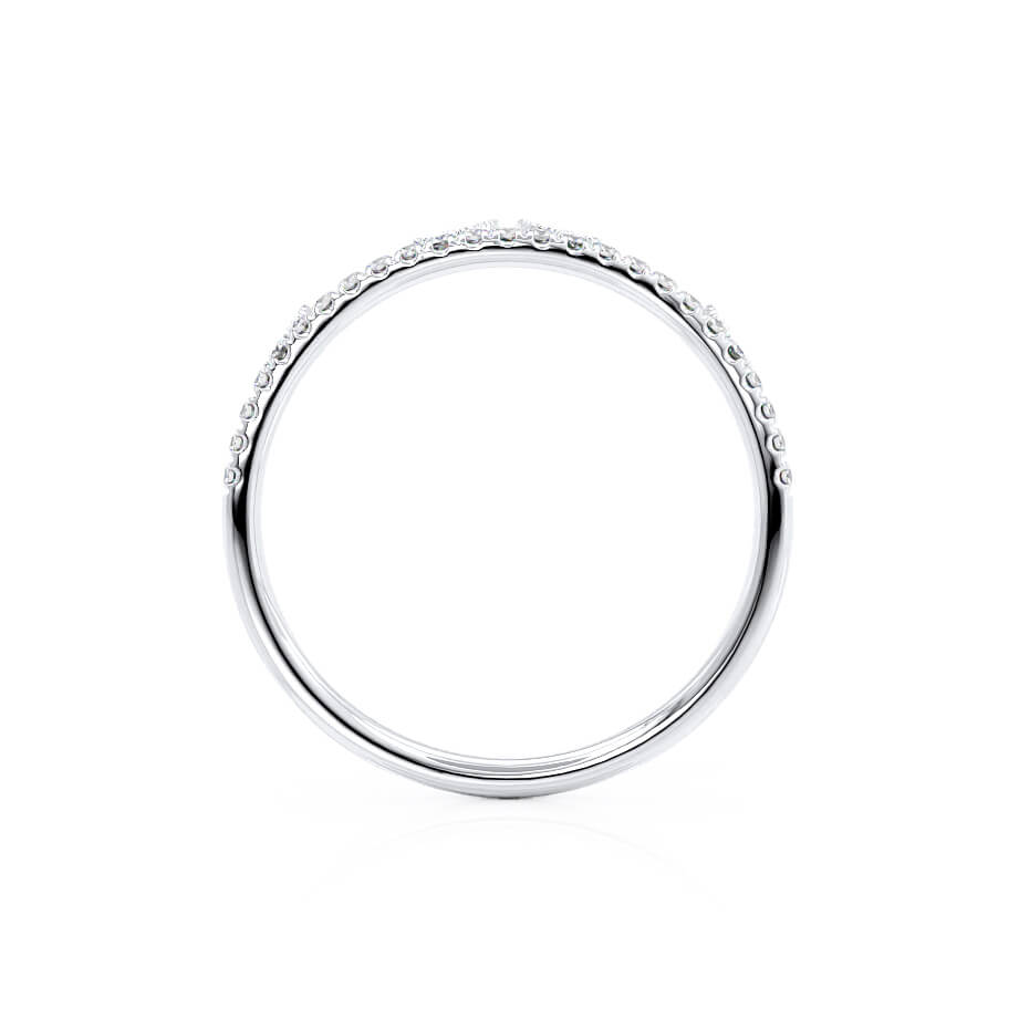 CELESTE — Marquise Pavé Eternity Wedding Band in 18k White Gold