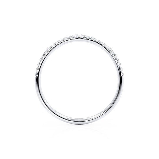 CELESTE — Marquise Pavé Eternity Wedding Band in 18k White Gold
