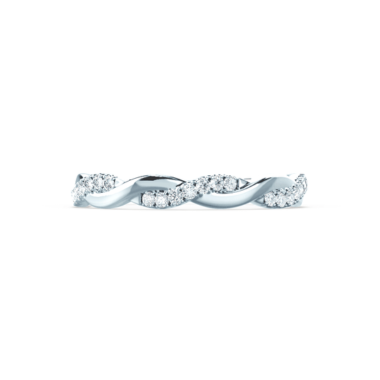 ORBIT — Twist Pavé Eternity Wedding Band in Platinum 950