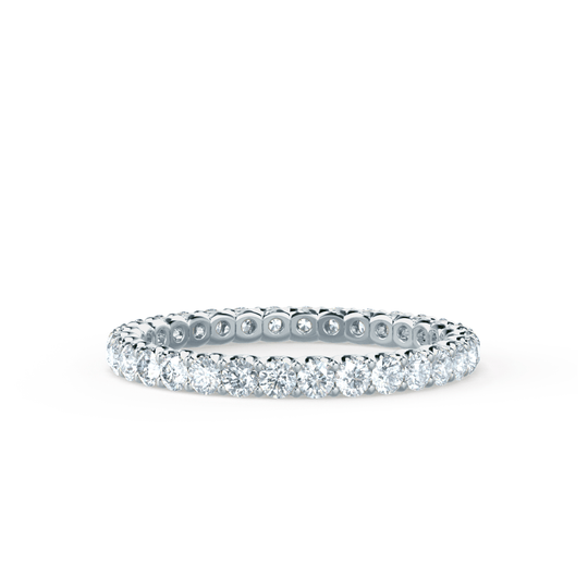 NOVA — Brilliant Round Pavé Eternity Wedding Band in 950 Platinum