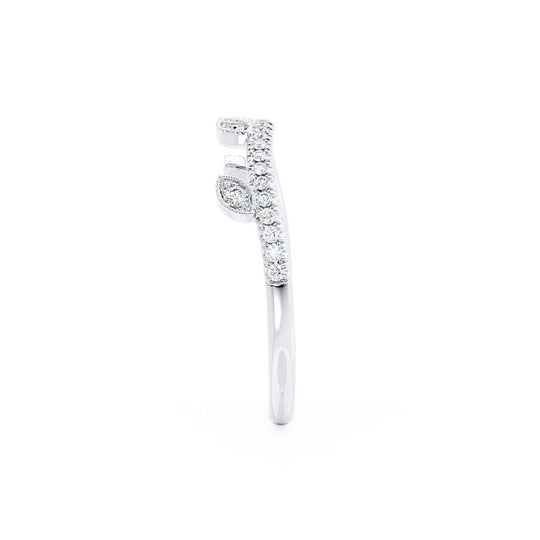 CELESTE — Marquise Pavé Eternity Wedding Band in 18k White Gold