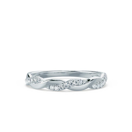 ORBIT — Twist Pavé Eternity Wedding Band in Platinum 950