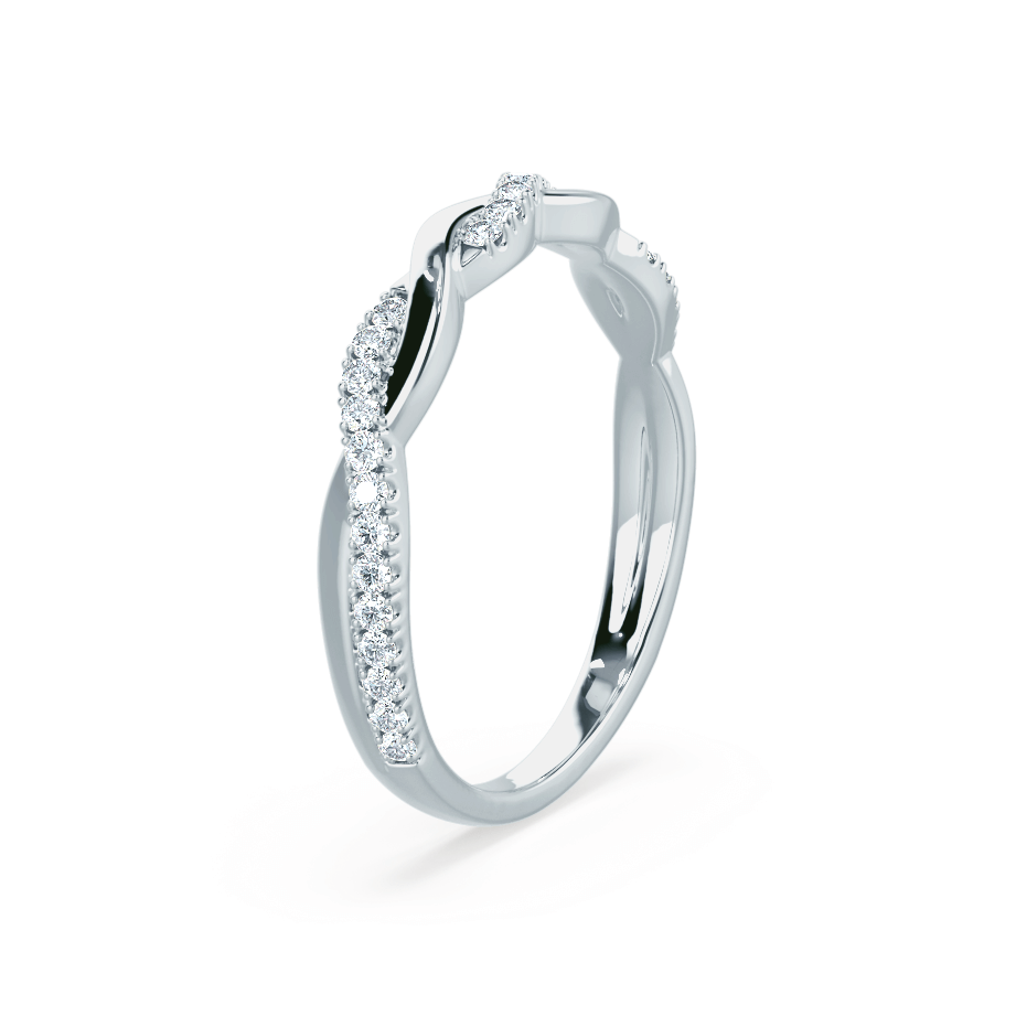 ORBIT — Twist Pavé Eternity Wedding Band in Platinum 950