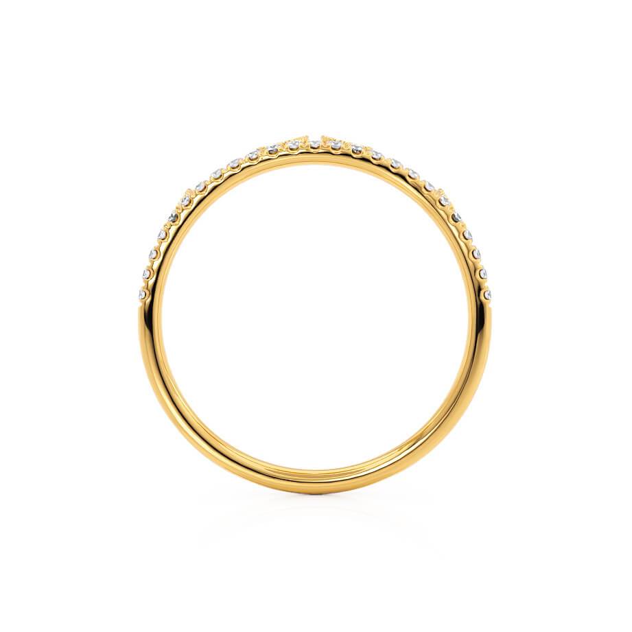 CELESTE — Marquise Pavé Eternity Wedding Band in 18k Yellow Gold