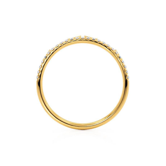 CELESTE — Marquise Pavé Eternity Wedding Band in 18k Yellow Gold